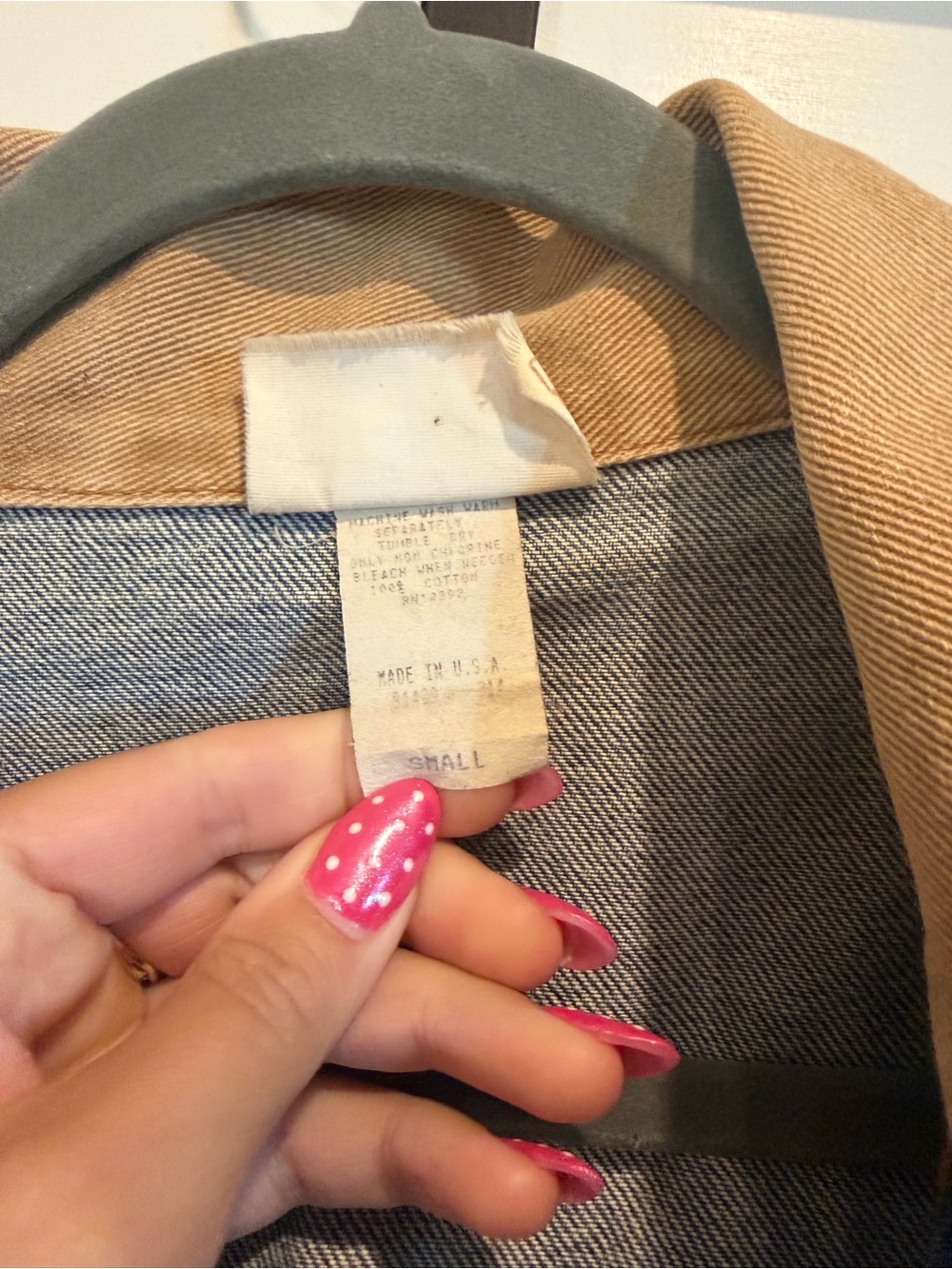 Denim Long Trench Coat with TanCollar - Picture 8 of 9